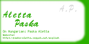 aletta paska business card